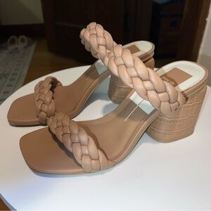 Dolce Vita Braided Nude Sandal Heels - Size 8